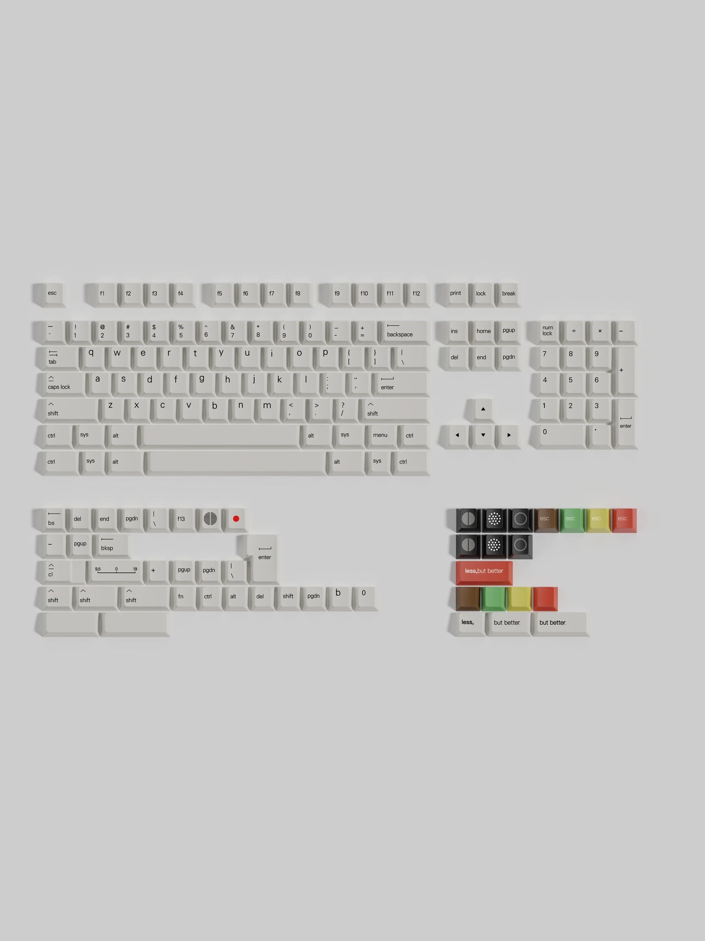 Less but Better keycap set detail 14