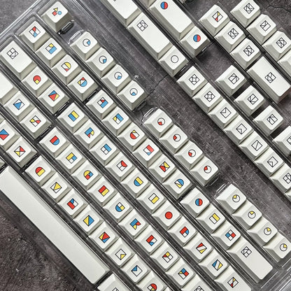 Gestalt Color Block keycap set detail 4