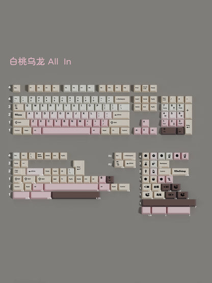 White Peach Oolong keycap set detail 7