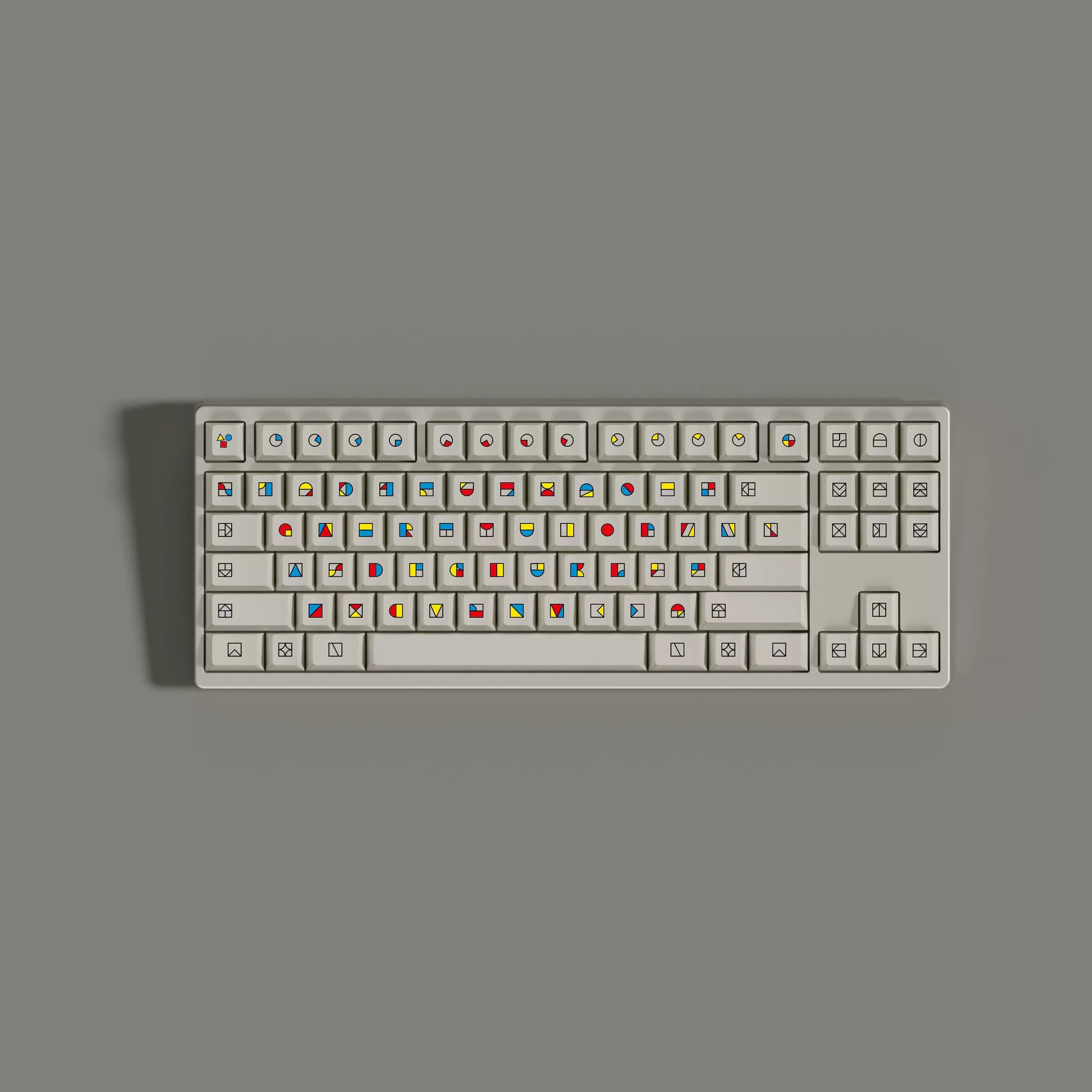 Gestalt Color Block keycap set detail 5