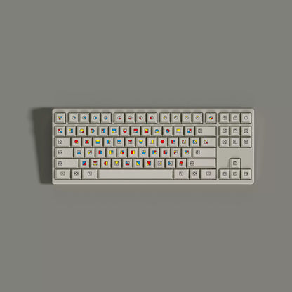 Gestalt Color Block keycap set detail 5