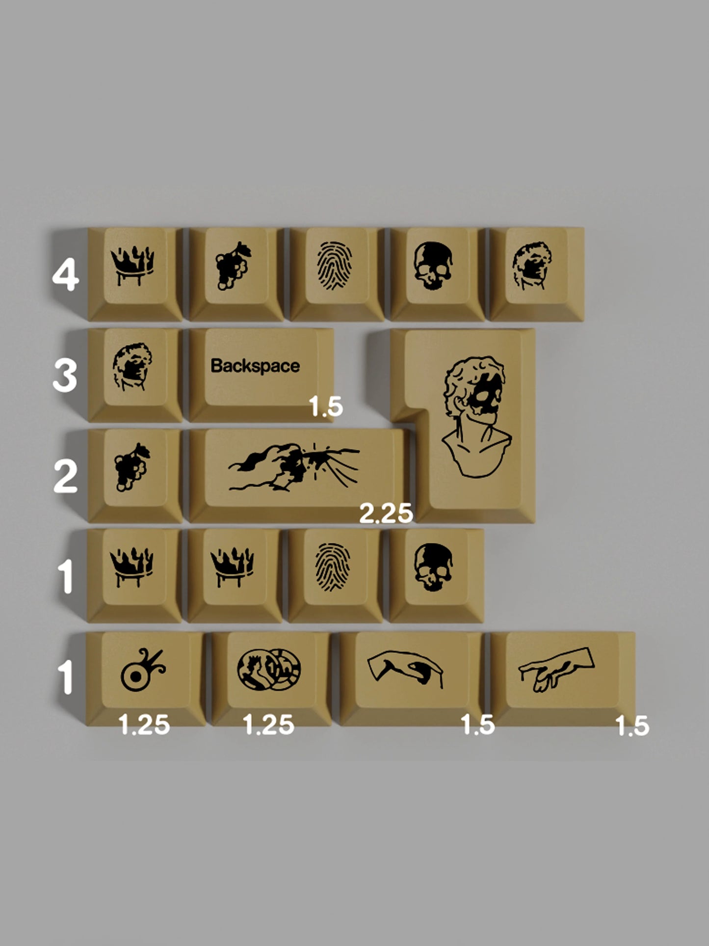 Midas keycap set detail 12