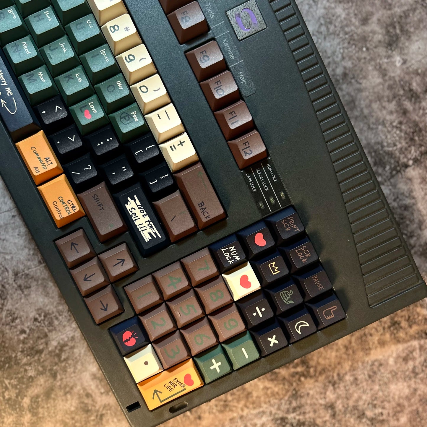 Love Story keycap set compatibility layout