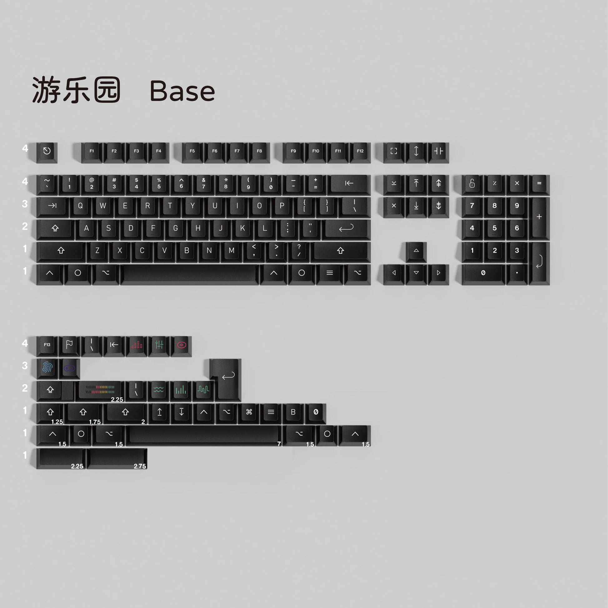 Playground keycap set compatibility layout