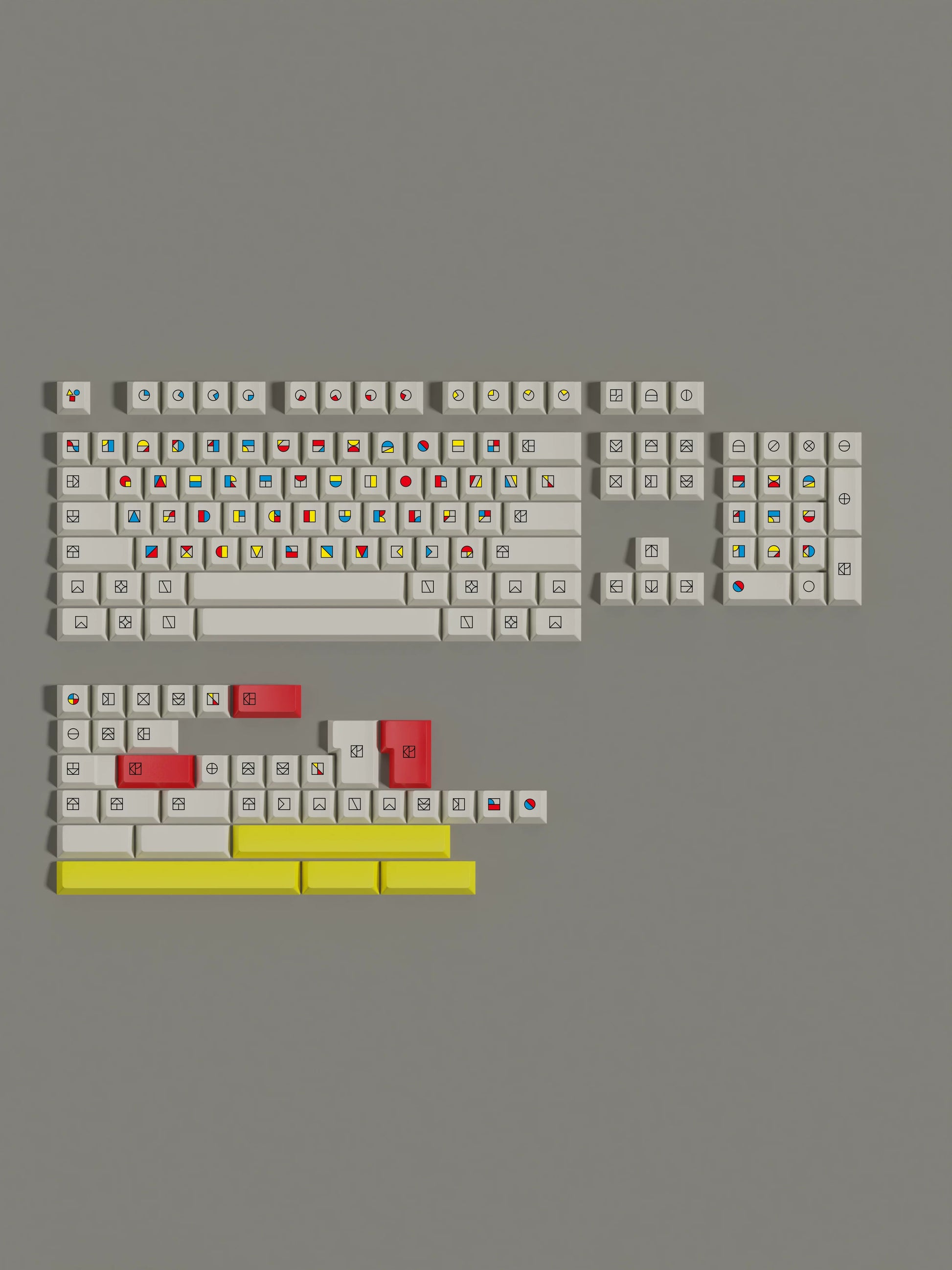 Gestalt Color Block keycap set detail 6