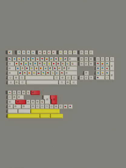 Gestalt Color Block keycap set detail 6