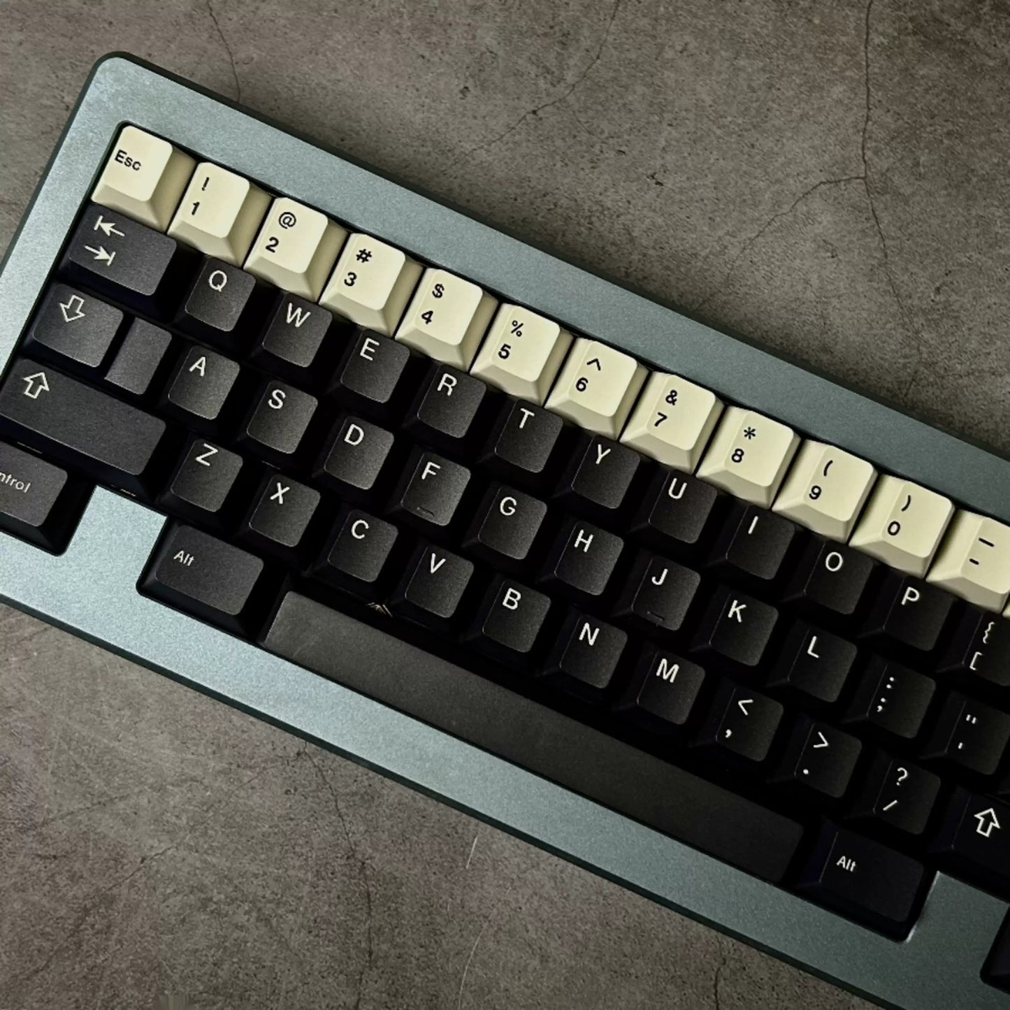Graphite keycap set close-up