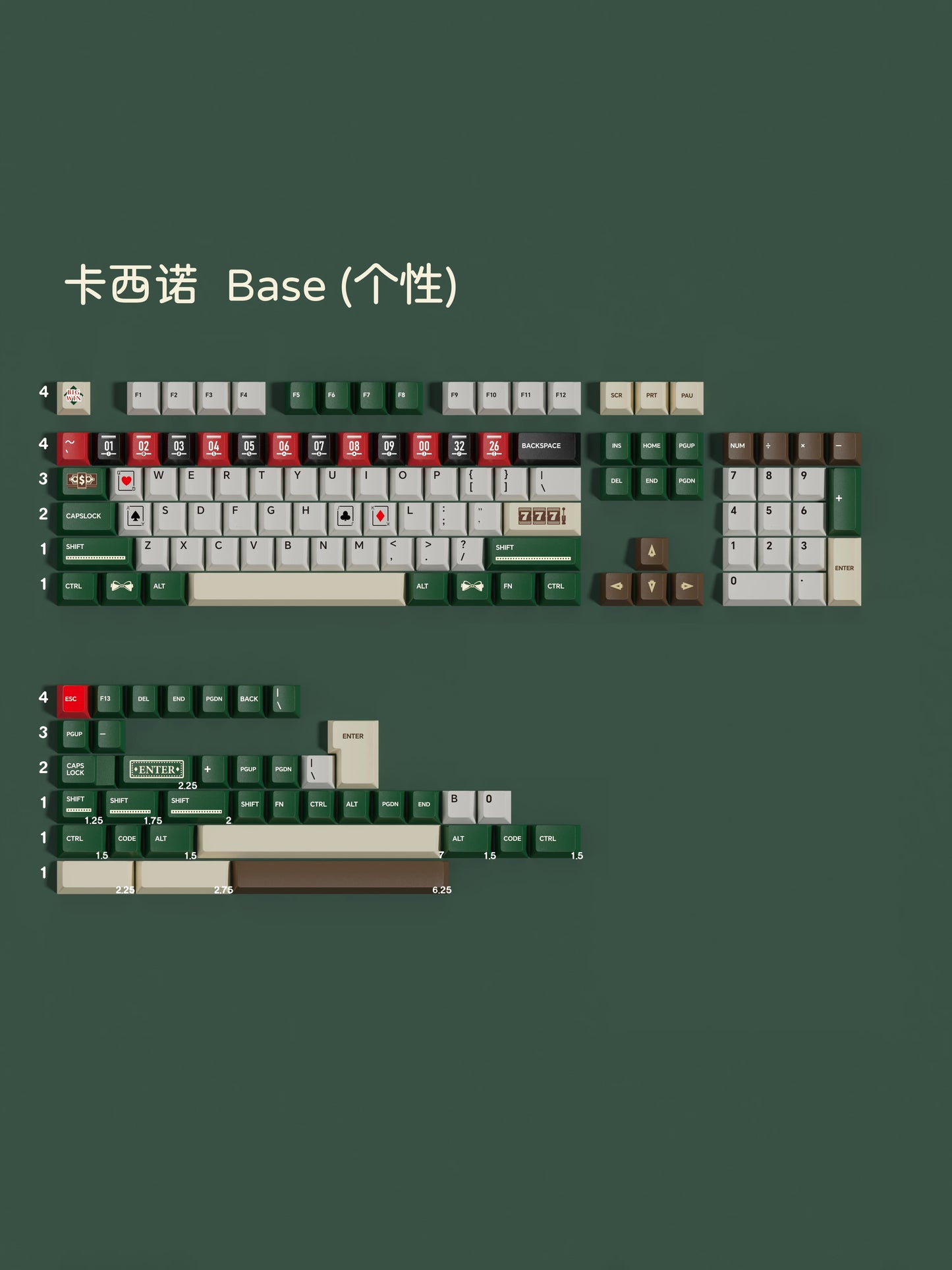 Casino keycap set detail 8