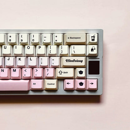 White Peach Oolong PBT keycap set overview