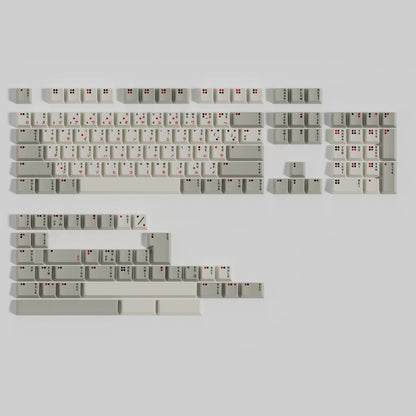 Red Gray keycap set detail 7