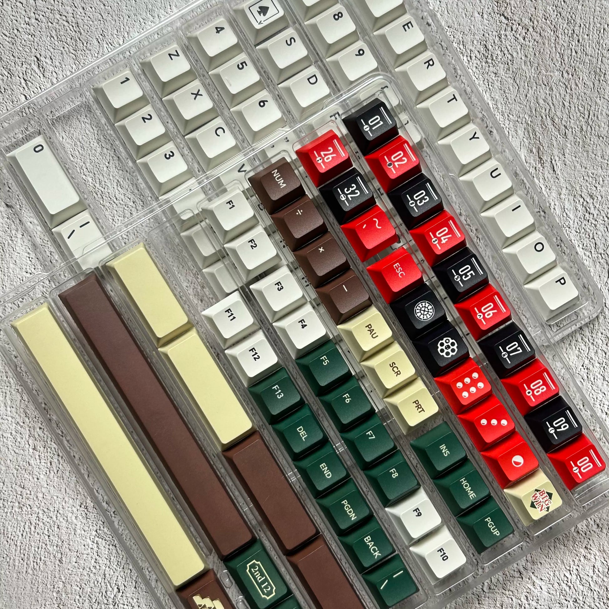 Casino keycap set close-up