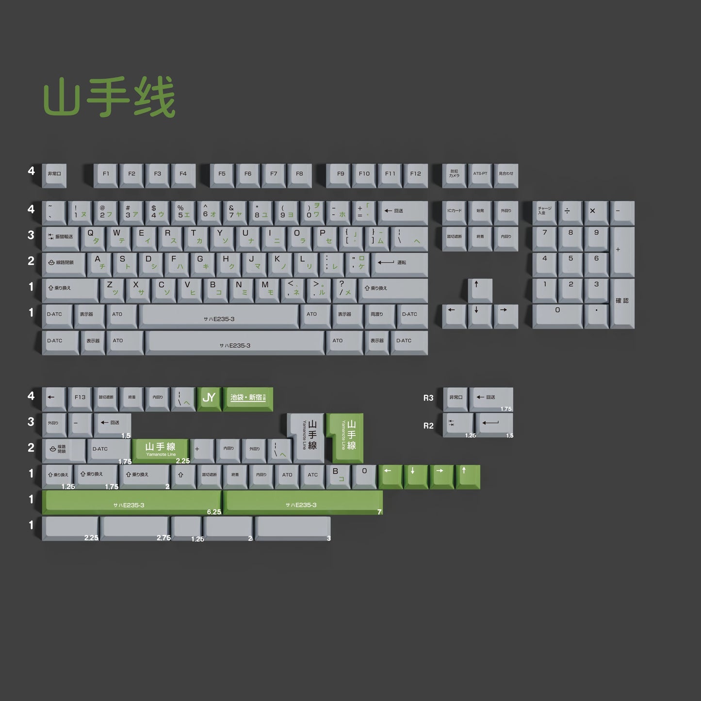 Yamamori Line keycap set compatibility layout