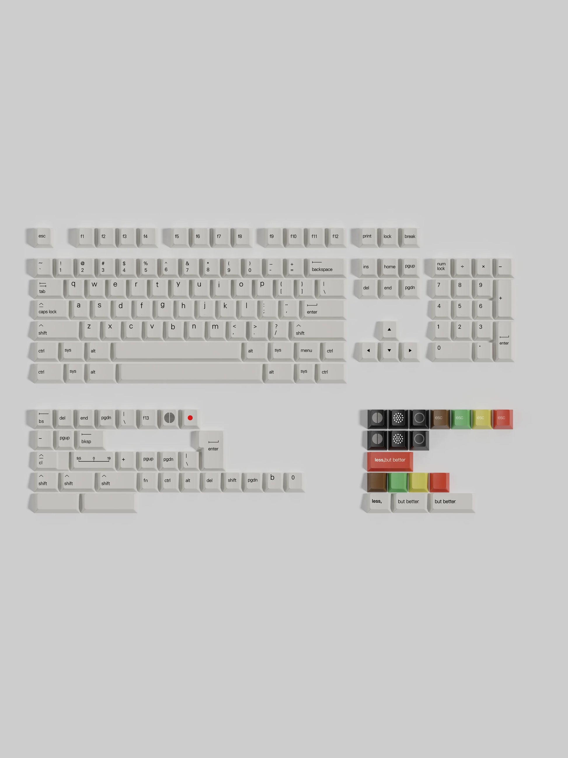 Less but Better keycap set detail 14
