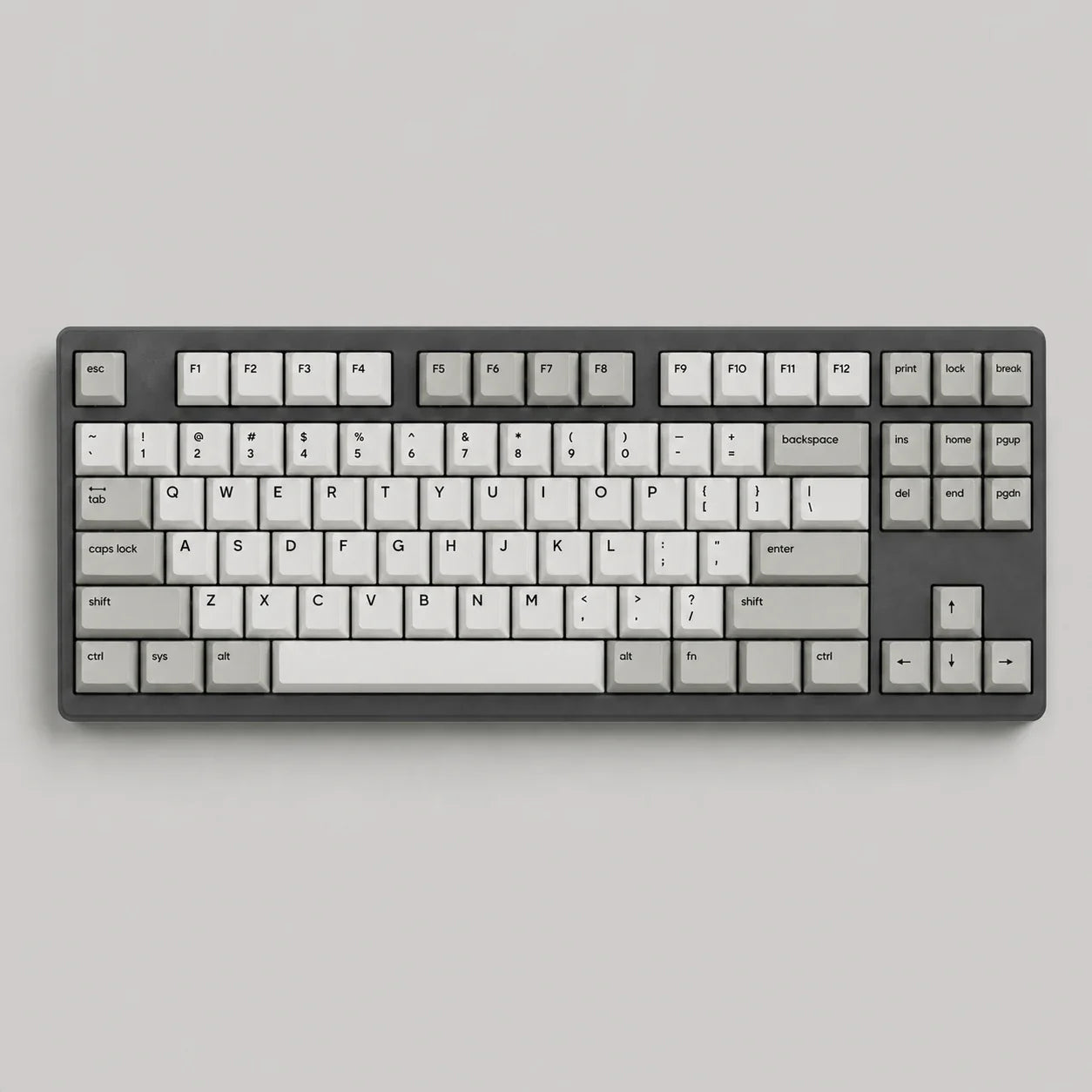 Less but Better PBT dye-sub keycap set on a TKL mechanical keyboard