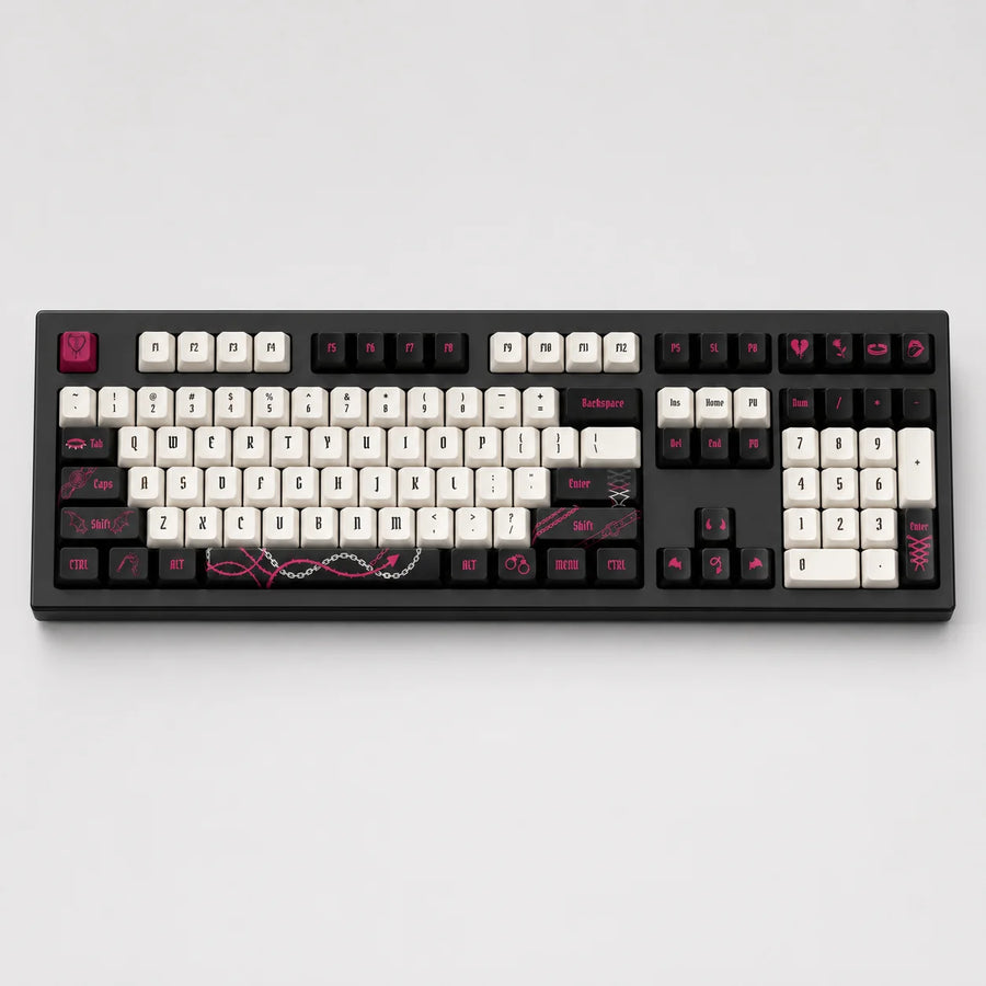 Lust original keycap set on a full-size mechanical keyboard