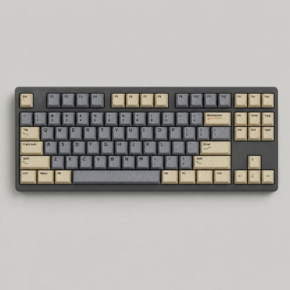 Rebirth PBT dye-sub keycap set on a TKL mechanical keyboard