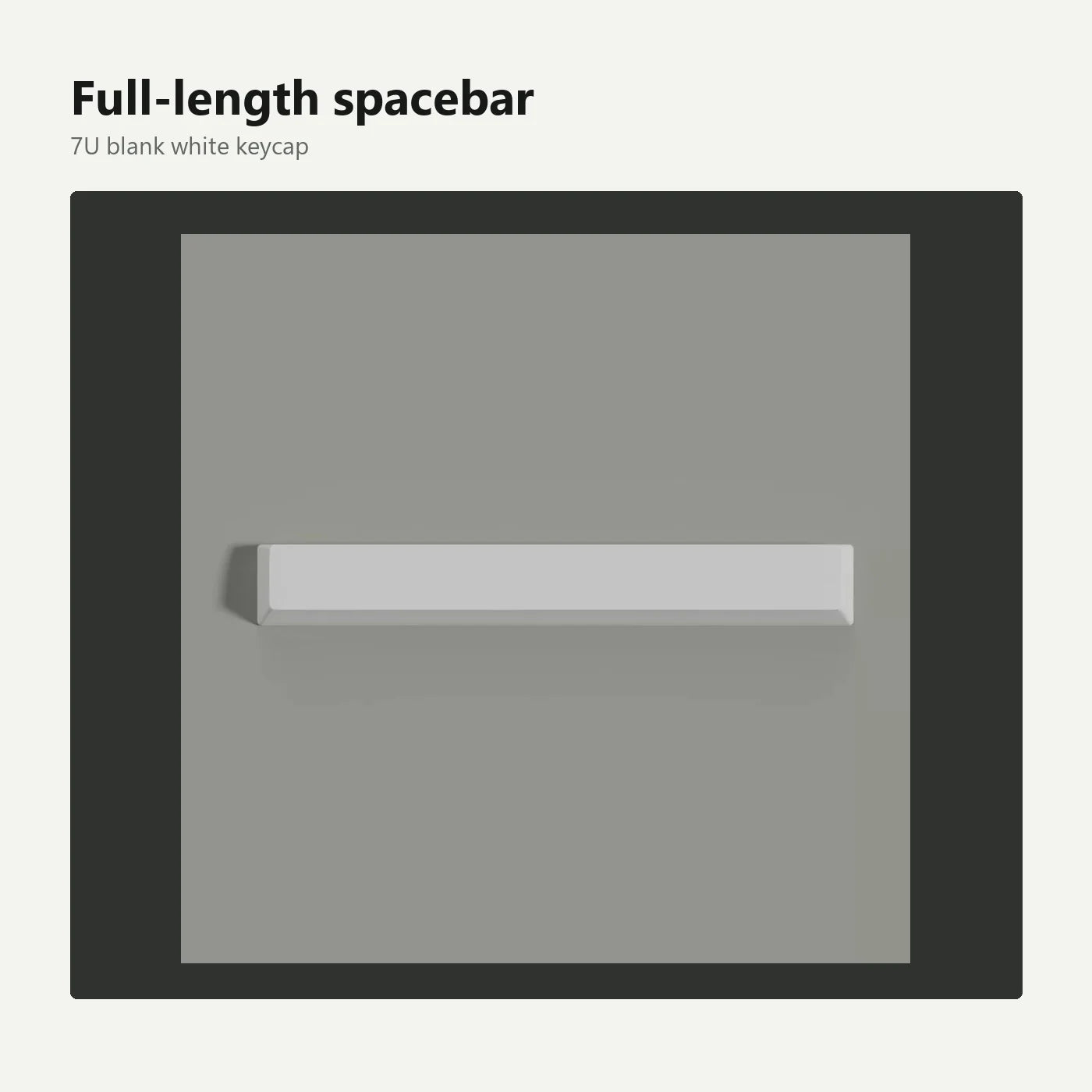 White 7U Cherry-profile spacebar keycap