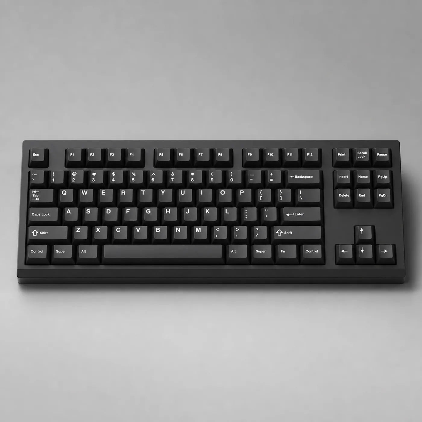 WOB multilingual PBT keycap set installed on a TKL mechanical keyboard